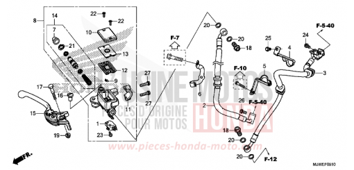 FRONT BRAKE MASTER CYLINDER (CBR500RA) CBR500RAJ de 2018
